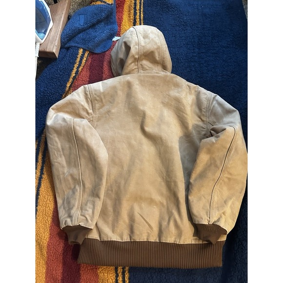 Vintage Carhartt J140 BRN Brown Mens Washed Duck Cotton Active Jacket Medium M C - Picture 15 of 16